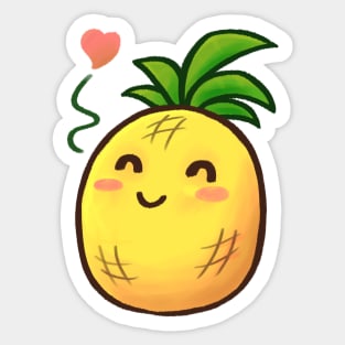 A Happy Pineapple Sticker